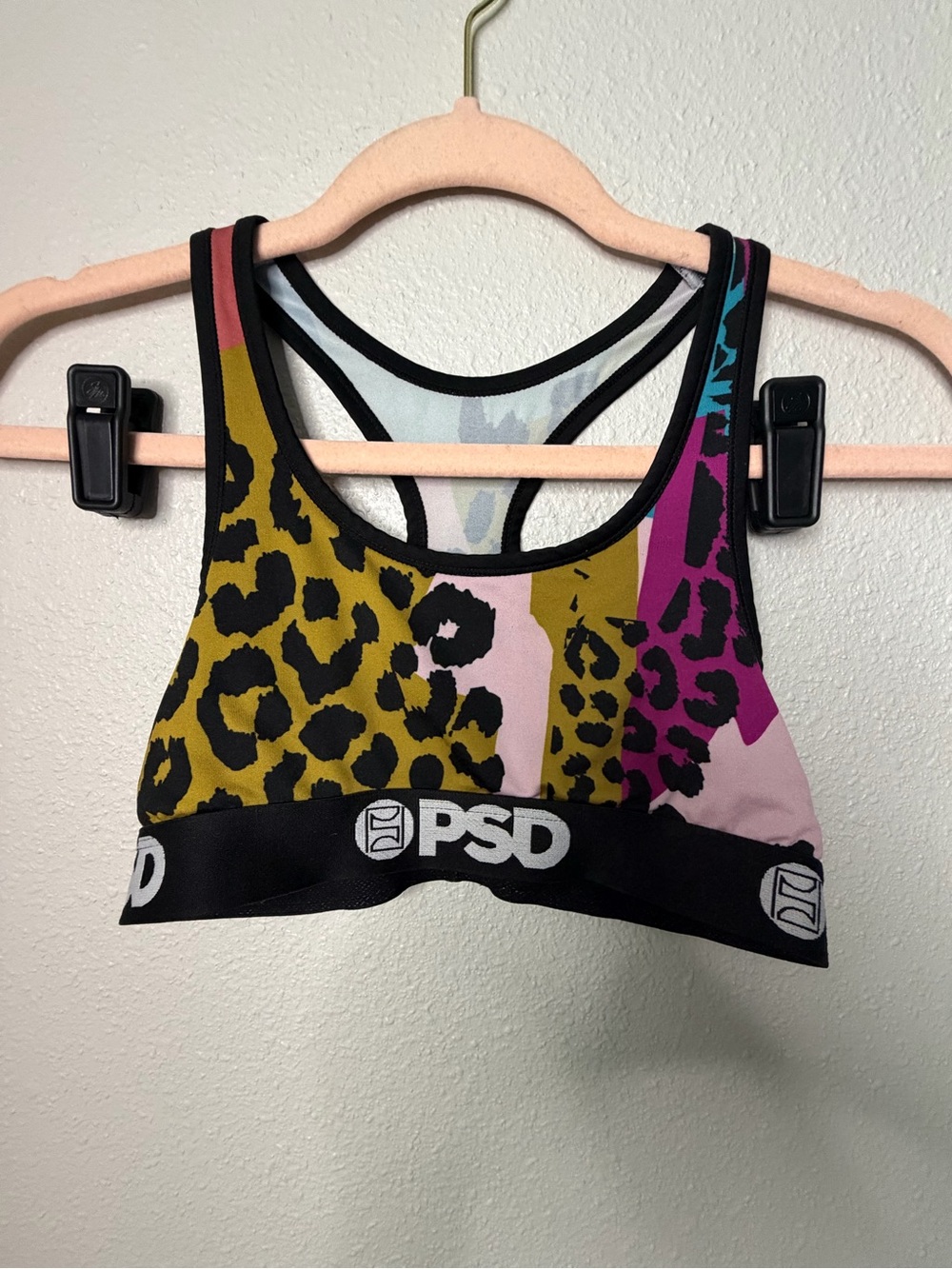 PSD Multicolor Leopard Print Sports Top and Bottom— Yellow Pink Purple Black